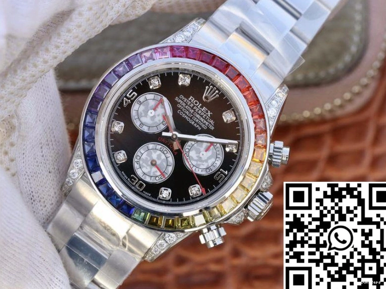 Rolex Cosmograph Black 116595RBOW BL Factory Rainbow Dial Daytona 0206